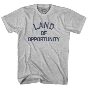 Arkansas Land of Opportunity Nickname Adult Cotton T-Shirt - Grey Heather Arkansas Land of Opportunity Nickname Adult Cotton T-Shirt - Grey Heather