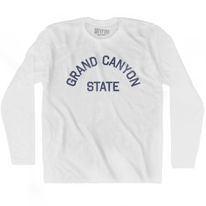 Arizona Grand Canyon Nickname Adult Cotton Long Sleeve T-shirt - White Arizona Grand Canyon Nickname Adult Cotton Long Sleeve T-shirt - White