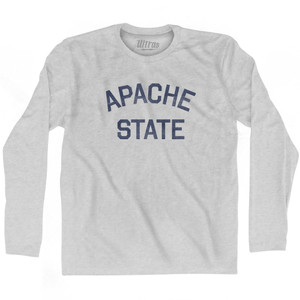Arizona Apache State Nickname Adult Cotton Long Sleeve T-Shirt - Grey Heather Arizona Apache State Nickname Adult Cotton Long Sleeve T-Shirt - Grey Heather