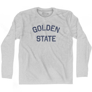 California Golden State Nickname Adult Cotton Long Sleeve T-Shirt - Grey Heather California Golden State Nickname Adult Cotton Long Sleeve T-Shirt - Grey Heather
