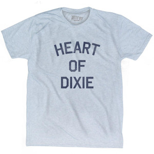 Alabama Heart of Dixie Nickname Adult Tri-Blend T-Shirt - Athletic White Alabama Heart of Dixie Nickname Adult Tri-Blend T-Shirt - Athletic White