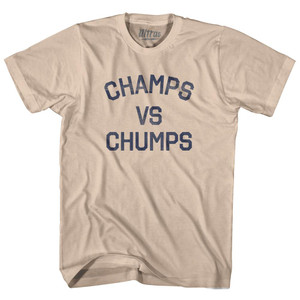 Champs vs Chumps Adult Cotton T-Shirt - Creme