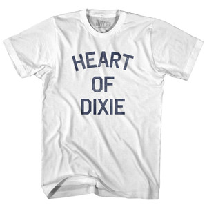 Alabama Heart of Dixie Nickname Womens Cotton Junior Cut T-Shirt - White Alabama Heart of Dixie Nickname Womens Cotton Junior Cut T-Shirt - White