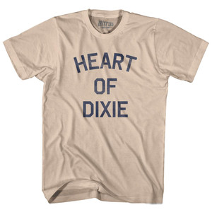 Alabama Heart of Dixie Nickname Adult Cotton T-Shirt - Creme Alabama Heart of Dixie Nickname Adult Cotton T-Shirt - Creme