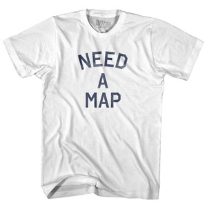 Need a Map Womens Cotton T-shirt - White