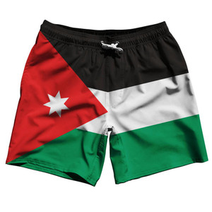 Jordan Country Flag 7.5" Swim Shorts Made in USA - Dark Green Jordan Country Flag 7.5" Swim Shorts Made in USA - Dark Green