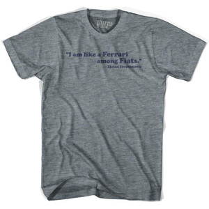 Zlatan Quote I Am Like A Ferrari Amoung Fiats Adult Tri-Blend Soccer T-shirt - Athletic Grey Zlatan Quote I Am Like A Ferrari Amoung Fiats Adult Tri-Blend Soccer T-shirt - Athletic Grey