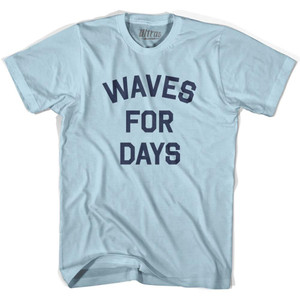 Waves for Days Adult Cotton Soccer T-shirt - Light Blue Waves for Days Adult Cotton Soccer T-shirt - Light Blue