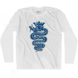 Inter Snake Adult Cotton Long Sleeve Soccer T-shirt - White Inter Snake Adult Cotton Long Sleeve Soccer T-shirt - White