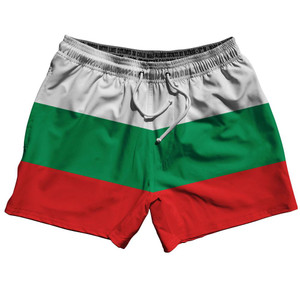 Bulgaria Country Flag 5" Swim Shorts Made in USA - Red White Green Bulgaria Country Flag 5" Swim Shorts Made in USA - Red White Green