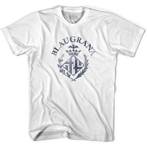 Barcelona Blaugrana Womens Cotton Soccer Junior Cut T-shirt - White Barcelona Blaugrana Womens Cotton Soccer Junior Cut T-shirt - White