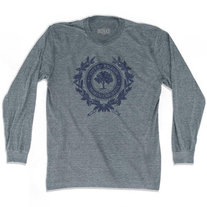 City of Raleigh Crest Adult Tri-Blend Long Sleeve T-shirt - Athletic Grey