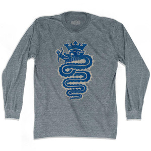 Inter Snake Adult Tri-Blend Long Sleeve Soccer T-shirt - Athletic Grey Inter Snake Adult Tri-Blend Long Sleeve Soccer T-shirt - Athletic Grey