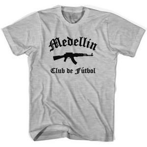 Medellin Club de Futbol Adult Cotton Soccer T-shirt - Grey Heather Medellin Club de Futbol Adult Cotton Soccer T-shirt - Grey Heather