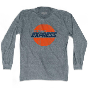 Detroit Express NASL Soccer Adult Tri-Blend Long Sleeve Soccer T-shirt - Athletic Grey Detroit Express NASL Soccer Adult Tri-Blend Long Sleeve Soccer T-shirt - Athletic Grey