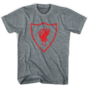 Liverpool Liverbird Soccer Crest Adult Tri-Blend Soccer T-shirt - Athletic Grey Liverpool Liverbird Soccer Crest Adult Tri-Blend Soccer T-shirt - Athletic Grey