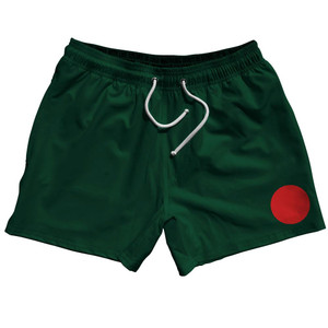Bangladesh Country Flag 5" Swim Shorts Made in USA - Red Green Bangladesh Country Flag 5" Swim Shorts Made in USA - Red Green