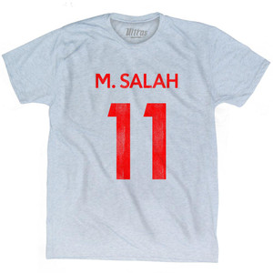M. Salah 11 Liverpool Adult Tri-Blend Soccer T-shirt - Athletic White M. Salah 11 Liverpool Adult Tri-Blend Soccer T-shirt - Athletic White