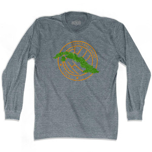 Cuba Soccer Crest Adult Tri-Blend Long Sleeve Soccer T-shirt - Athletic Grey Cuba Soccer Crest Adult Tri-Blend Long Sleeve Soccer T-shirt - Athletic Grey