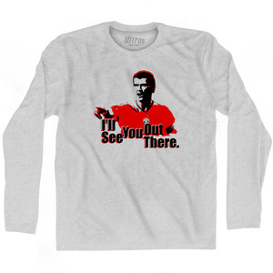 United Keane I'll See You Out There Adult Cotton Long Sleeve Soccer T-shirt - Grey Heather United Keane I'll See You Out There Adult Cotton Long Sleeve Soccer T-shirt - Grey Heather