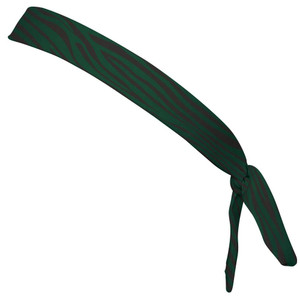 Zebra Forest Green & Black Elastic Tie Running Fitness Skinny Headbands Made in USA - Green Black Zebra Forest Green & Black Elastic Tie Running Fitness Skinny Headbands Made in USA - Green Black