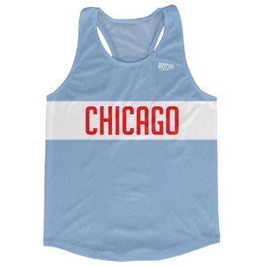 Chicago City Finish Line Running Tank Top Racerback Track and Cross Country Singlet Jersey Made in USA - Canal Blue Chicago City Finish Line Running Tank Top Racerback Track and Cross Country Singlet Jersey Made in USA - Canal Blue
