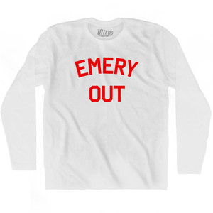 ARS Emery Out Adult Cotton Long Sleeve Soccer T-shirt - White ARS Emery Out Adult Cotton Long Sleeve Soccer T-shirt - White