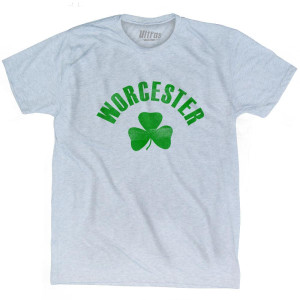 Worcester Shamrock Tri-Blend T-Shirt - Athletic White