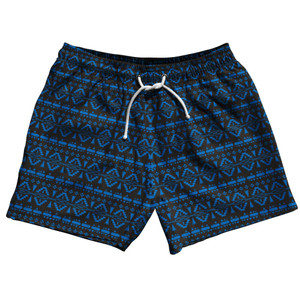 Ultras Chevron 5" Inseam Swim Shorts Made in USA - Black and Royal Ultras Chevron 5" Inseam Swim Shorts Made in USA - Black and Royal
