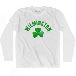 Wilmington Shamrock Cotton Long Sleeve T-shirt - White