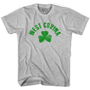West Covina Shamrock Womens Cotton T-Shirt - Grey Heather