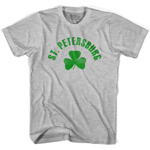 St. Petersburg Shamrock Womens Cotton T-Shirt - Grey Heather