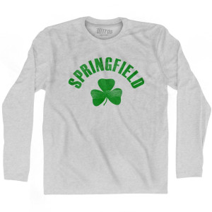 Springfield Shamrock Cotton Long Sleeve T-Shirt - Grey Heather