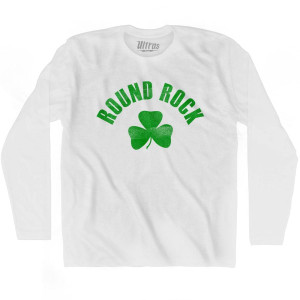 Round Rock Shamrock Cotton Long Sleeve T-shirt - White