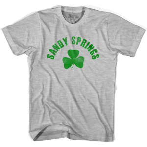 Sandy Springs Shamrock Womens Cotton T-Shirt - Grey Heather
