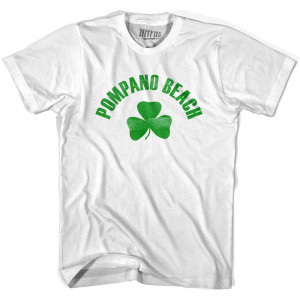 Pompano Beach Shamrock Youth Cotton T-shirt - White Pompano Beach Shamrock Youth Cotton T-shirt - White