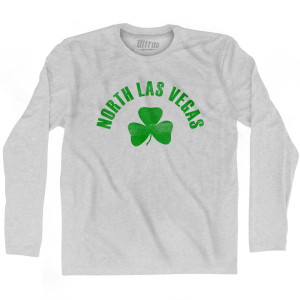 North Las Vegas Shamrock Cotton Long Sleeve T-Shirt - Grey Heather North Las Vegas Shamrock Cotton Long Sleeve T-Shirt - Grey Heather
