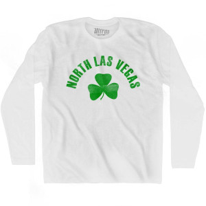 North Las Vegas Shamrock Cotton Long Sleeve T-shirt - White