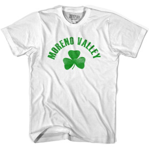 Moreno Valley Shamrock Womens Cotton T-shirt - White