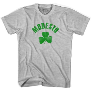 Modesto Shamrock Youth Cotton T-Shirt - Grey Heather