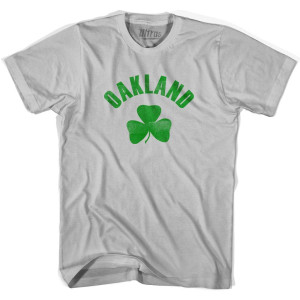 Oakland Shamrock Cotton T-Shirt - Cool Grey
