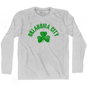 Oklahoma Shamrock Cotton Long Sleeve T-Shirt - Grey Heather Oklahoma Shamrock Cotton Long Sleeve T-Shirt - Grey Heather