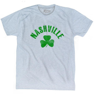 Nashville Shamrock Tri-Blend T-Shirt - Athletic White