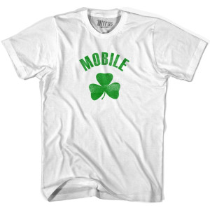 Mobile Shamrock Youth Cotton T-shirt - White