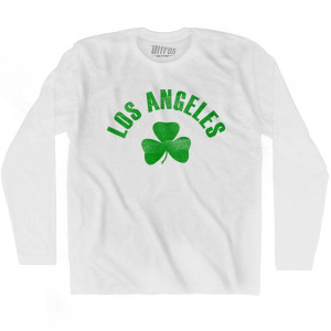 Los Angeles Shamrock Cotton Long Sleeve T-shirt - White