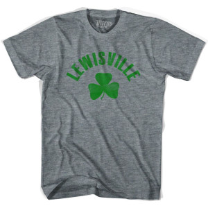 Lewisville Shamrock Womens Tri-Blend T-shirt - Athletic Grey