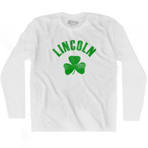 Lincoln Shamrock Cotton Long Sleeve T-shirt - White