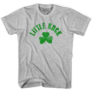 Little Rock Shamrock Womens Cotton T-Shirt - Grey Heather
