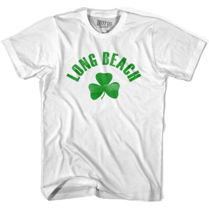 Long Beach Shamrock Womens Cotton T-shirt - White