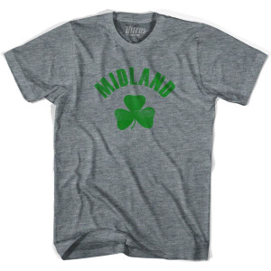 Midland Shamrock Womens Tri-Blend T-shirt - Athletic Grey